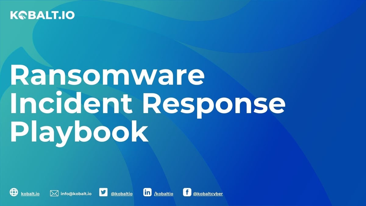 Ransomware playbook Ransomware playbook